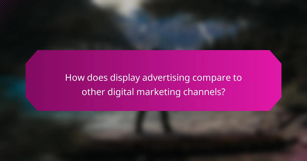 How does display advertising compare to other digital marketing channels?