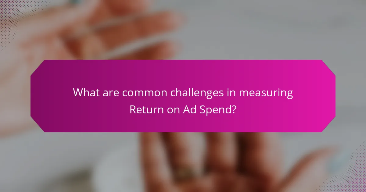 What are common challenges in measuring Return on Ad Spend?