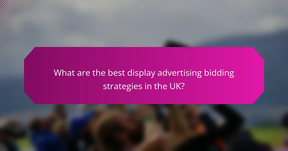 What are the best display advertising bidding strategies in the UK?